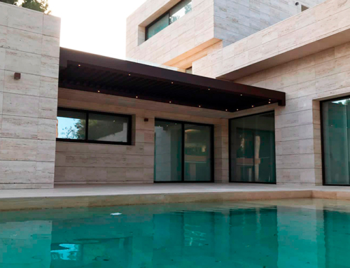 Pérgola a 3 paredes sin pilares